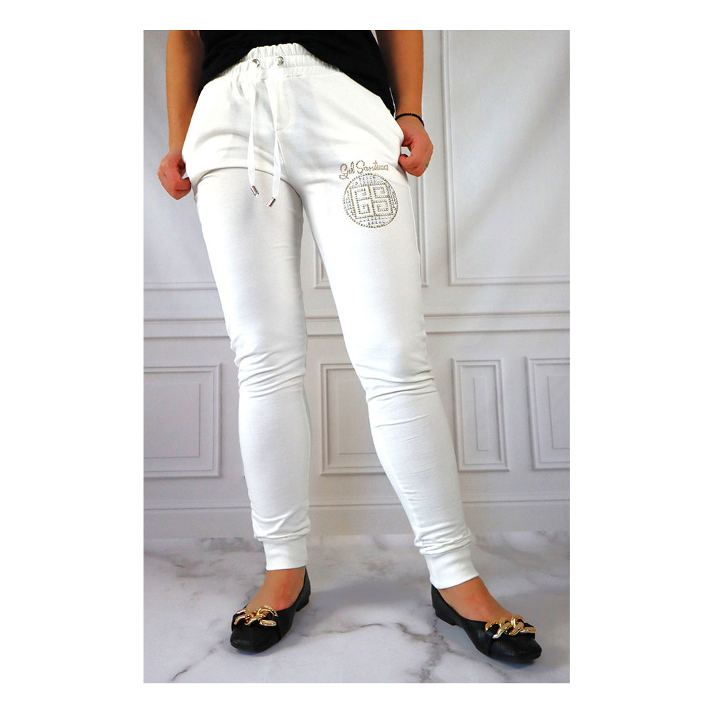GIL SANTUCCI Spodnie dresowe białe damskie