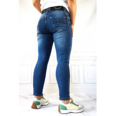 PUCCINO Spodnie jeansowe damskie z paskiem