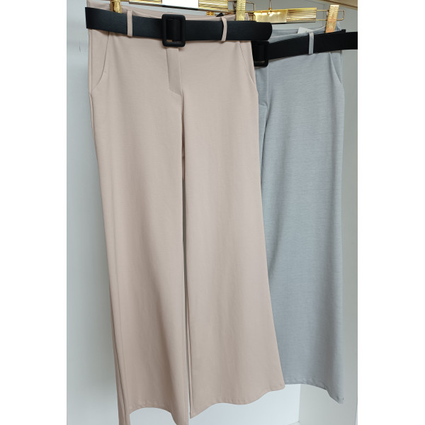Eleganckie materiałowe spodnie w trzech kolorach