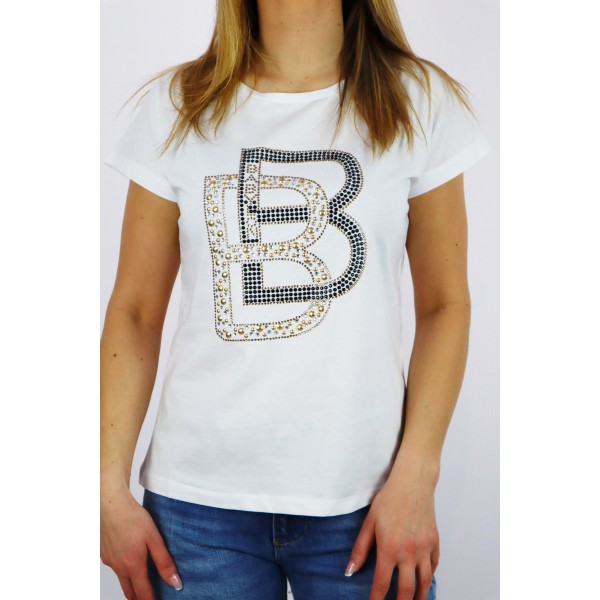T-shirt damski BABYLON z trójwymiarową literką B